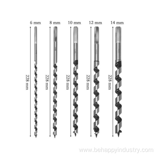 5PCS Hex Shank Brad Point Augers Drill Bits